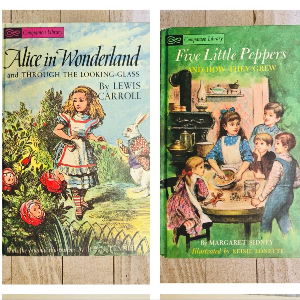 Vintage Alice In Wonderland & Five Little Peppers